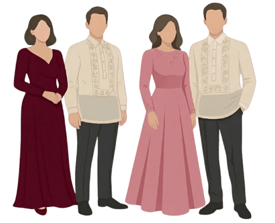 Principal sponsor attire — follow the color palette